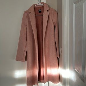 Zara light pink wool coat